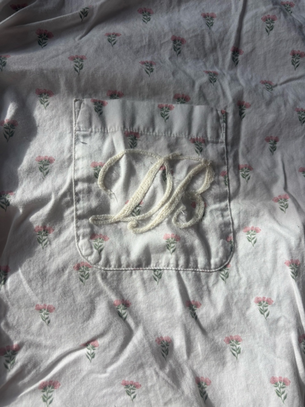 Dairy boy floral pj top